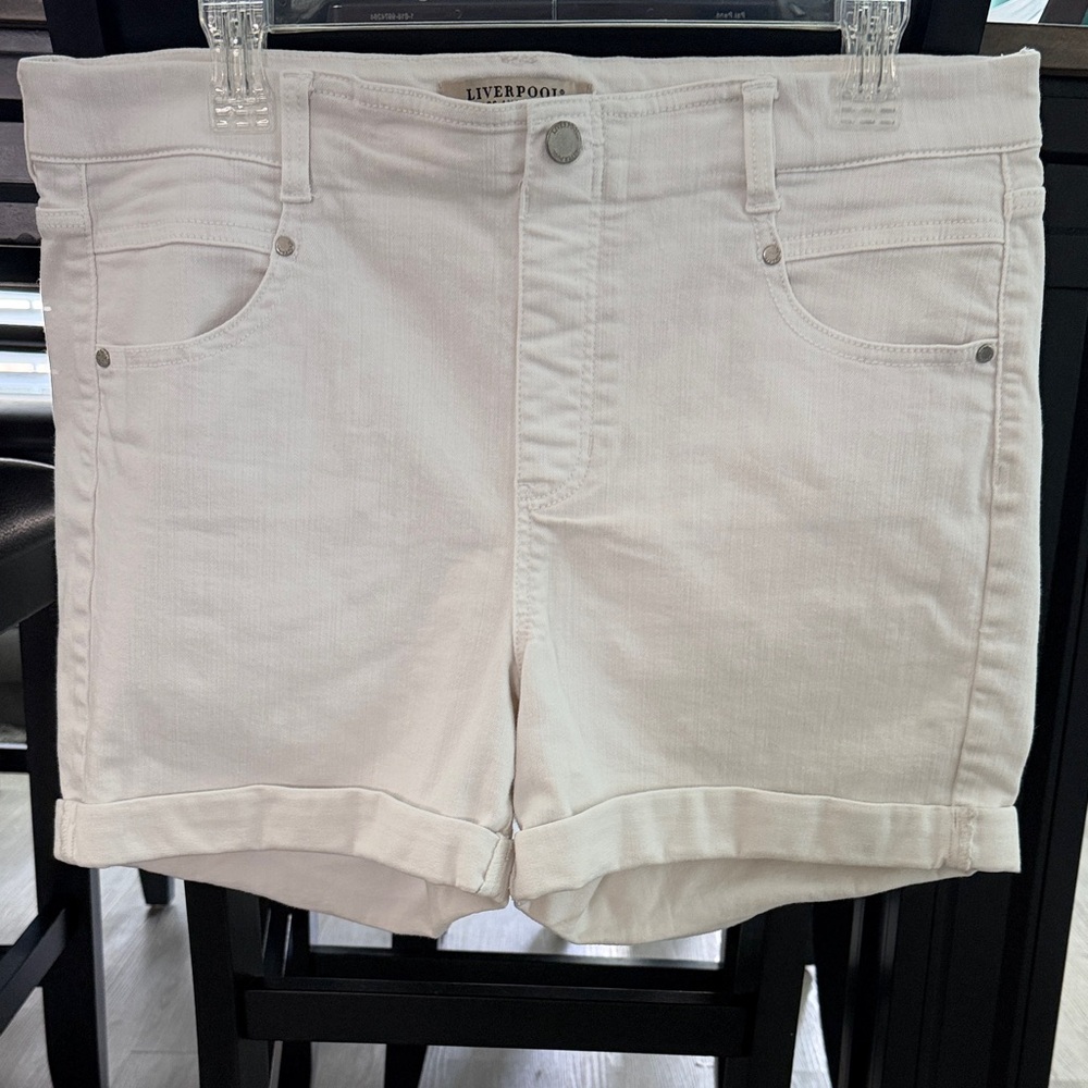 Liverpool Women's Classic White Jean Shorts